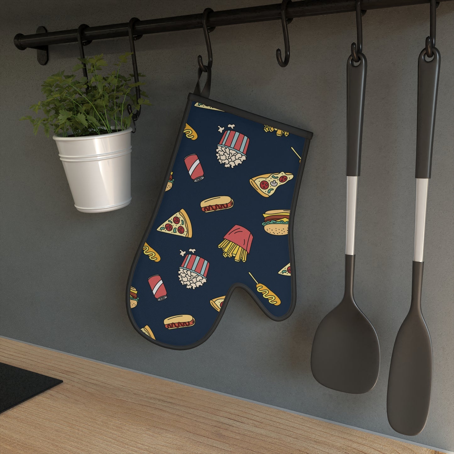 Fast Food Pattern Oven Glove