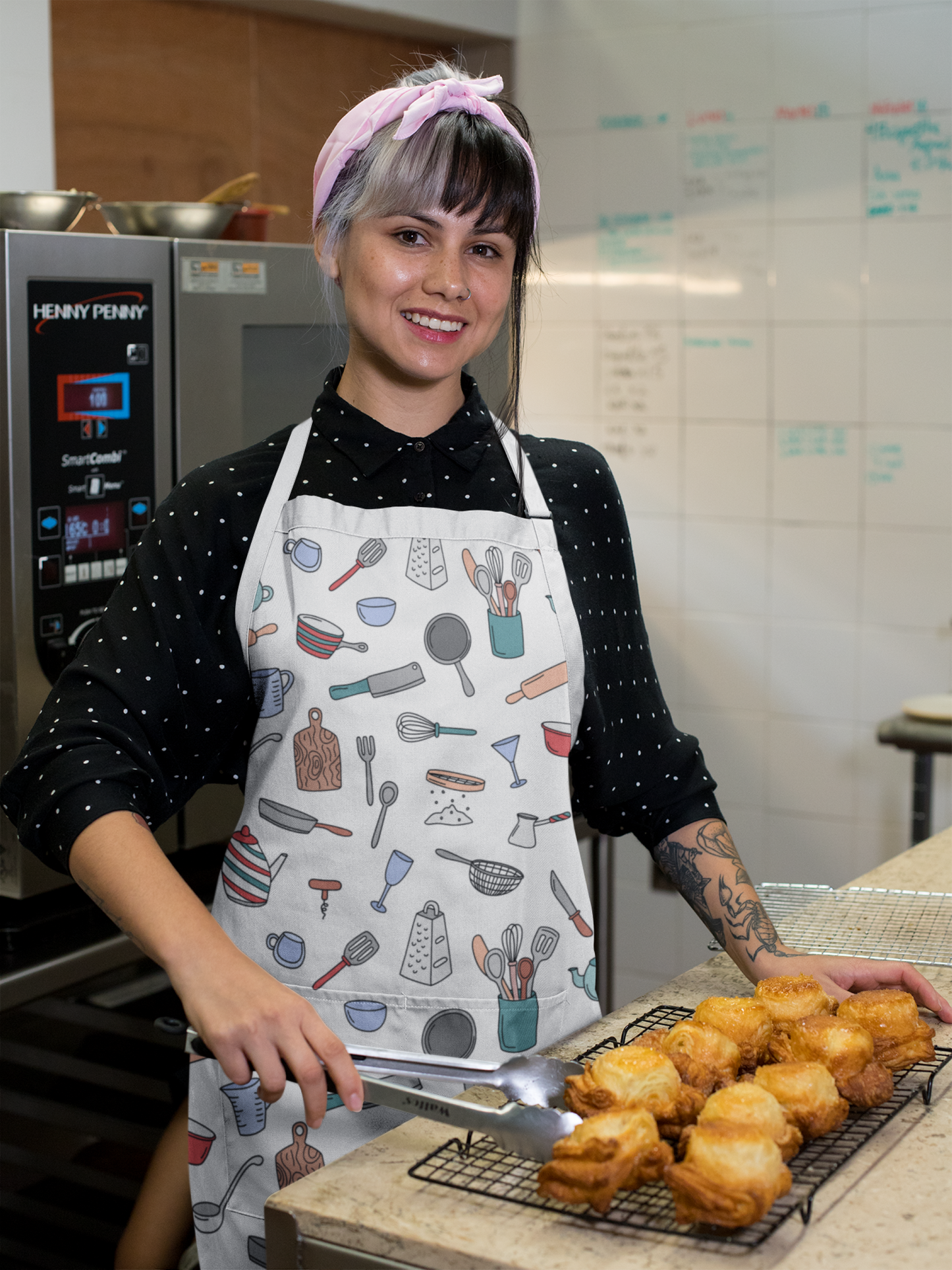 Adult Apron with Cooking Items