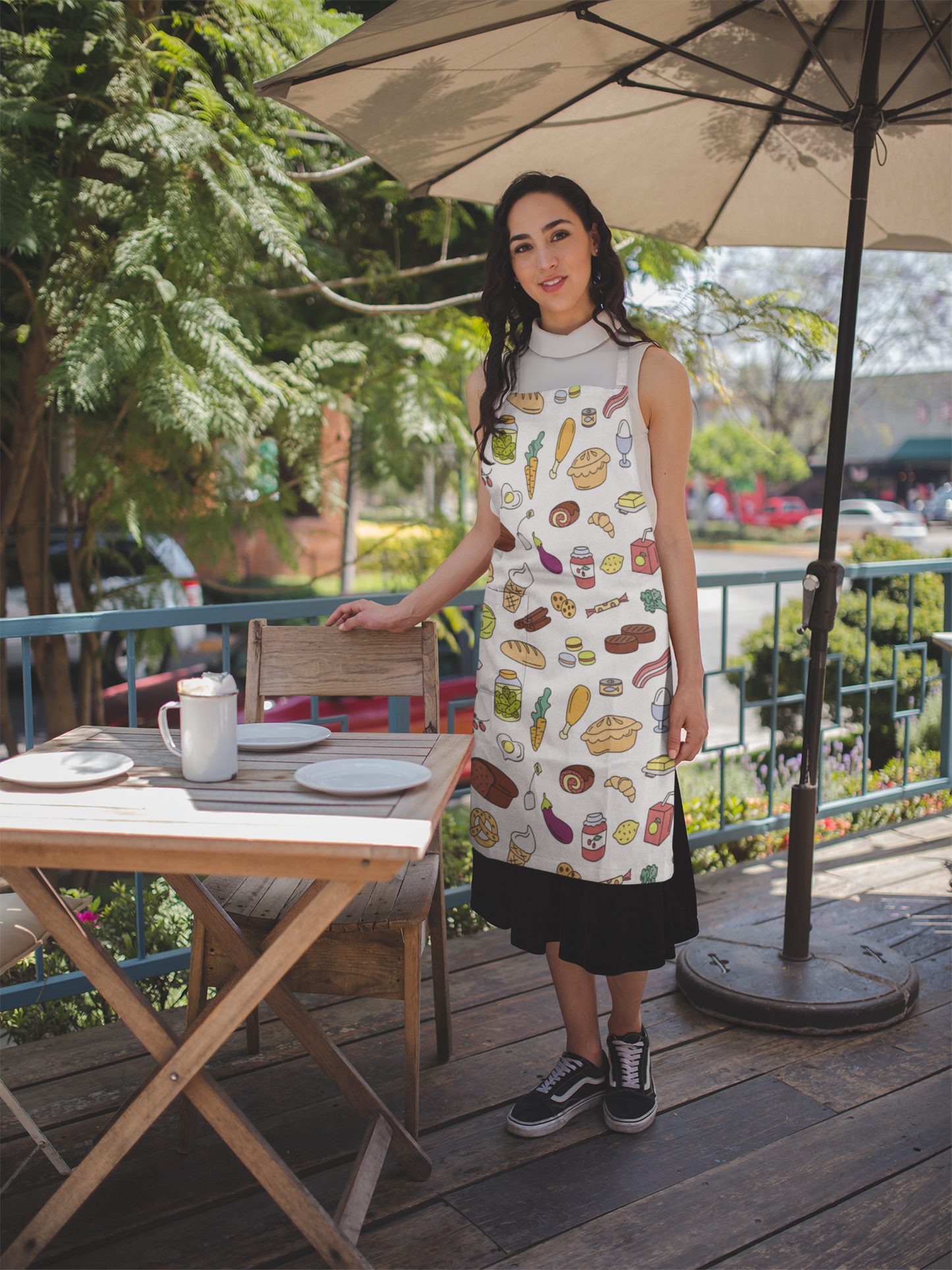 Adult Apron with food items