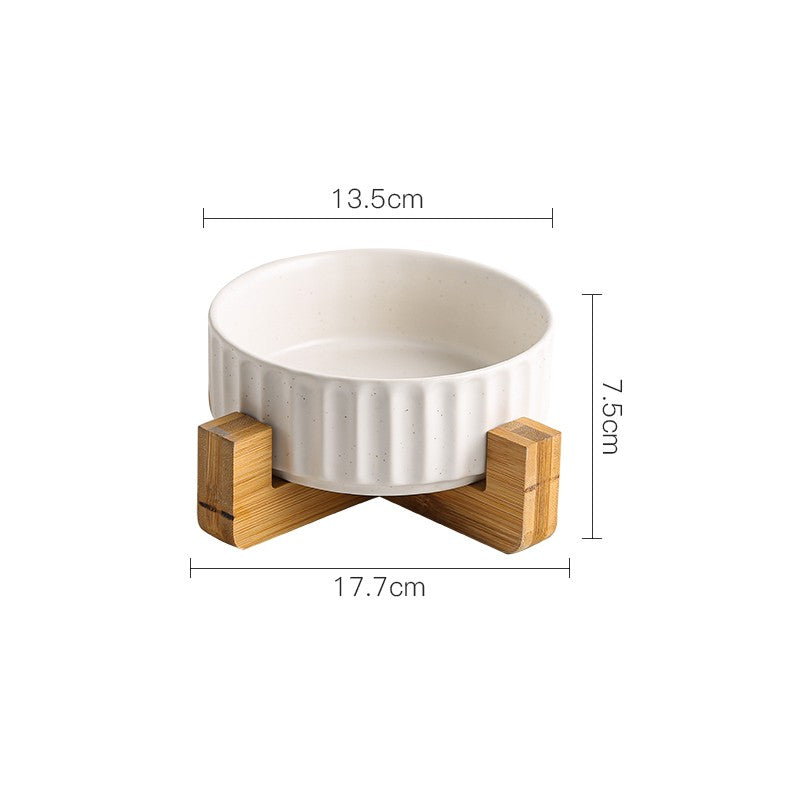 Ceramic Anti Overturning And Exquisite Protection Of Cervical Vertebrae Pet Bowl