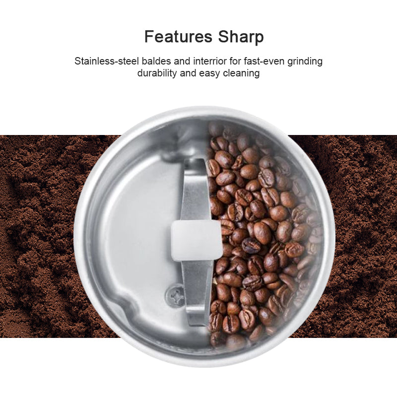 Portable Electric Coffee Bean Grinder Mill Kitchen Tool Herbs Salt Pepper Spices Nuts Grains Mini Medicine Flour Powder Crusher