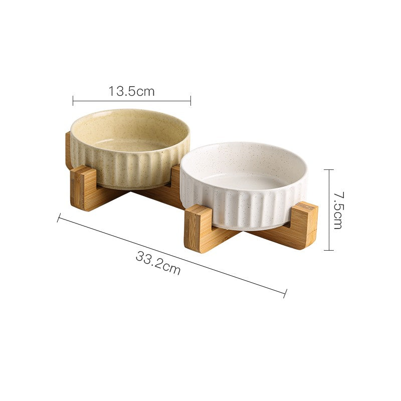 Ceramic Anti Overturning And Exquisite Protection Of Cervical Vertebrae Pet Bowl