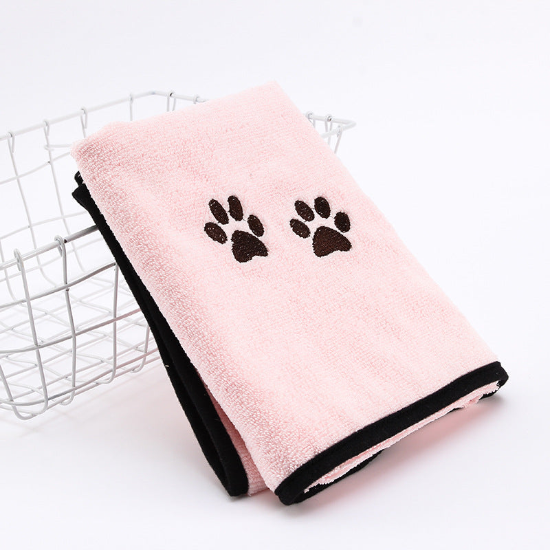 Solid Color Printed Microfiber Pet Towel