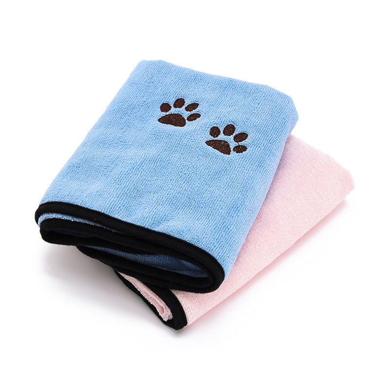 Solid Color Printed Microfiber Pet Towel