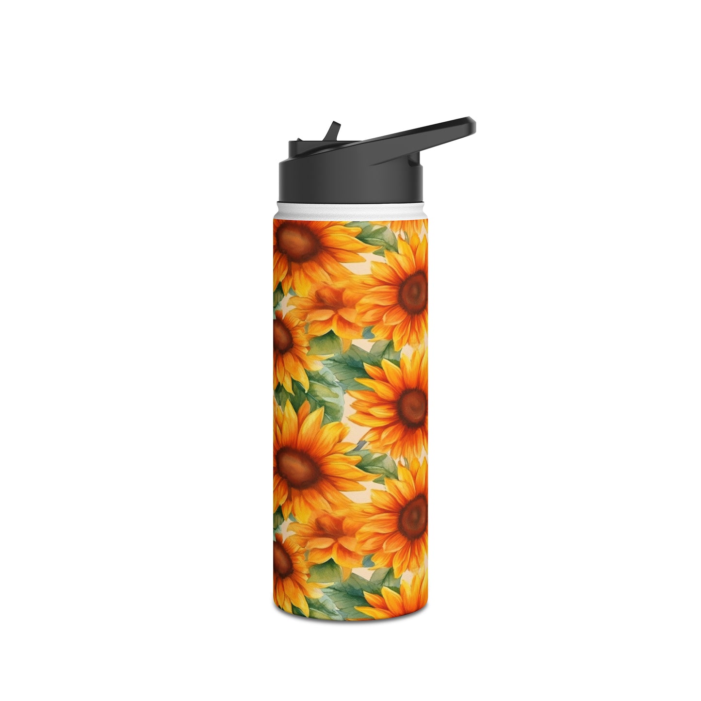 Sunflower Stainless Steel Water Bottle - 3 sizes - Flower Lover Water Bottle - Retro Water Bottle - Best Wife Gift - Best Mom Gift