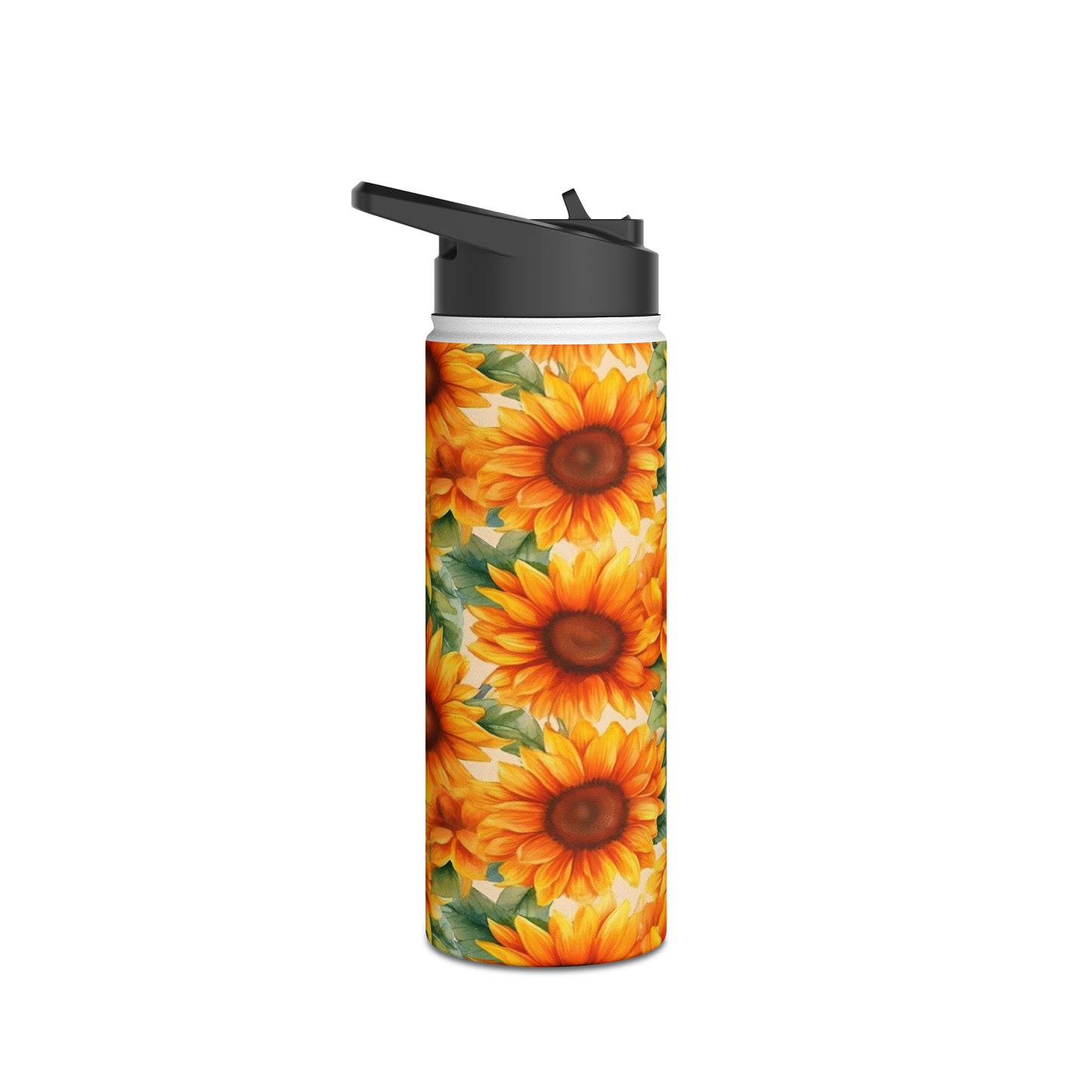 Sunflower Stainless Steel Water Bottle - 3 sizes - Flower Lover Water Bottle - Retro Water Bottle - Best Wife Gift - Best Mom Gift