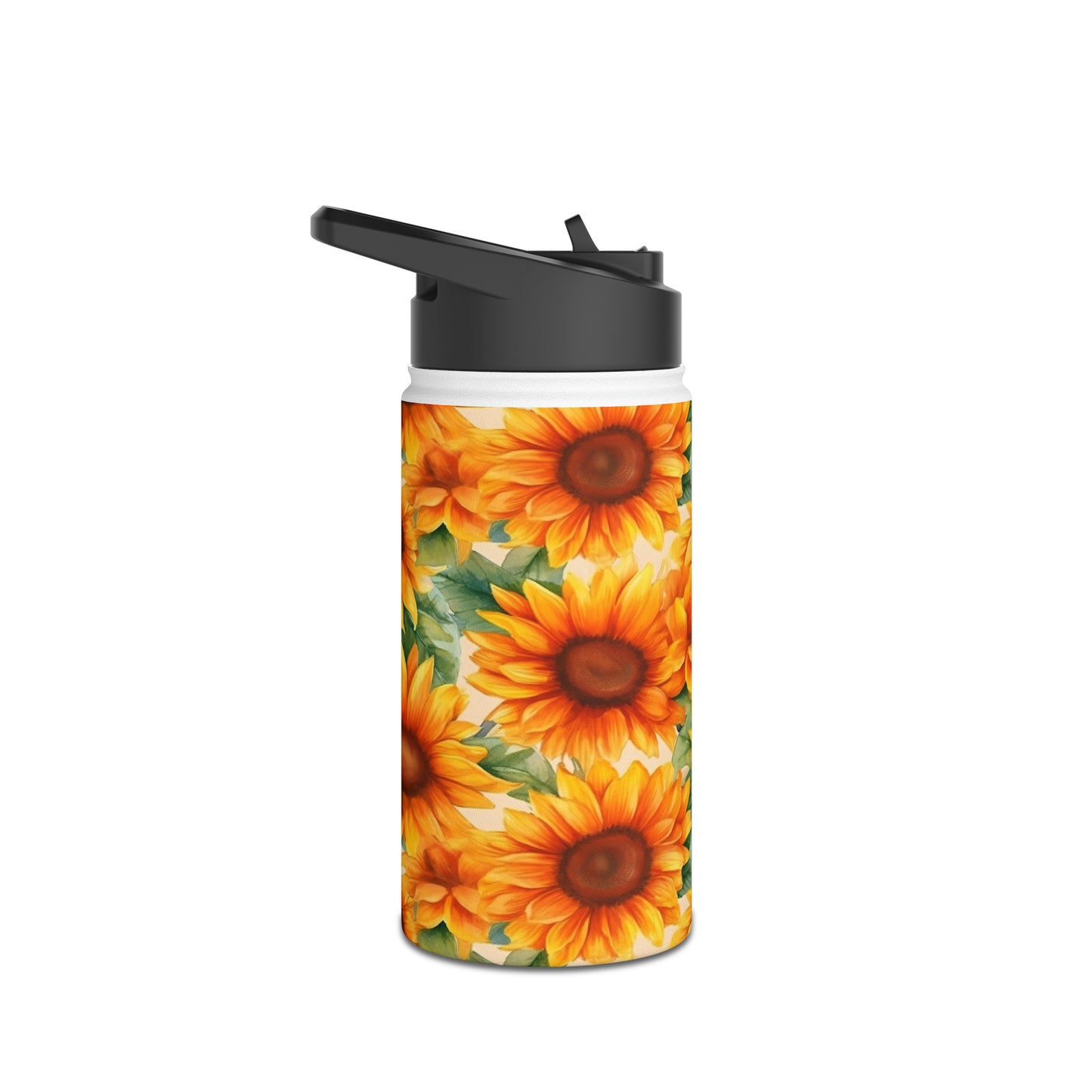 Sunflower Stainless Steel Water Bottle - 3 sizes - Flower Lover Water Bottle - Retro Water Bottle - Best Wife Gift - Best Mom Gift