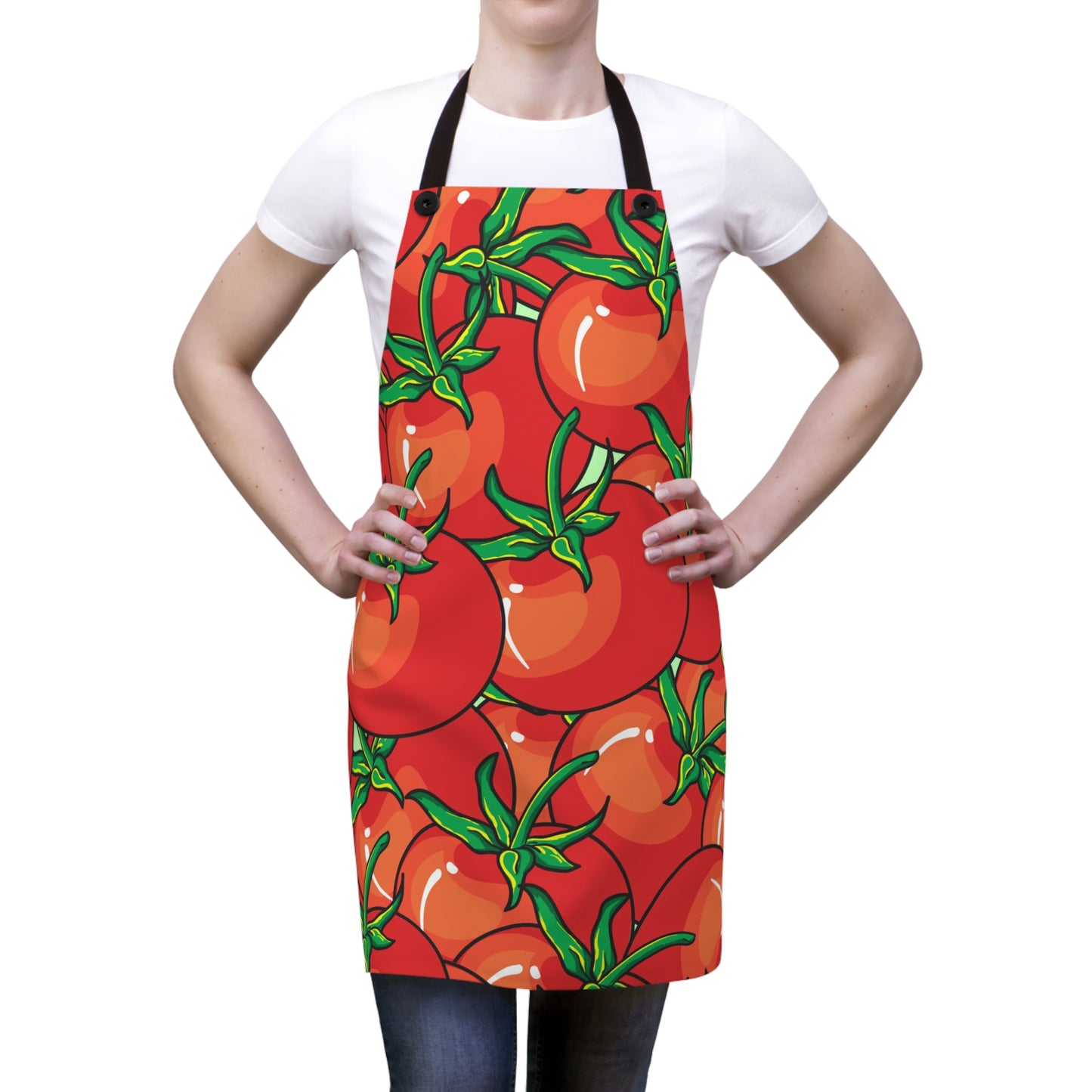 Tomato Pattern Apron - Tomatoes Apron - Favorite Cook Gift - Tomato Lover Gift - Chef Gift - Best Wife Gift - Kitchen Accessories - Tomatoes