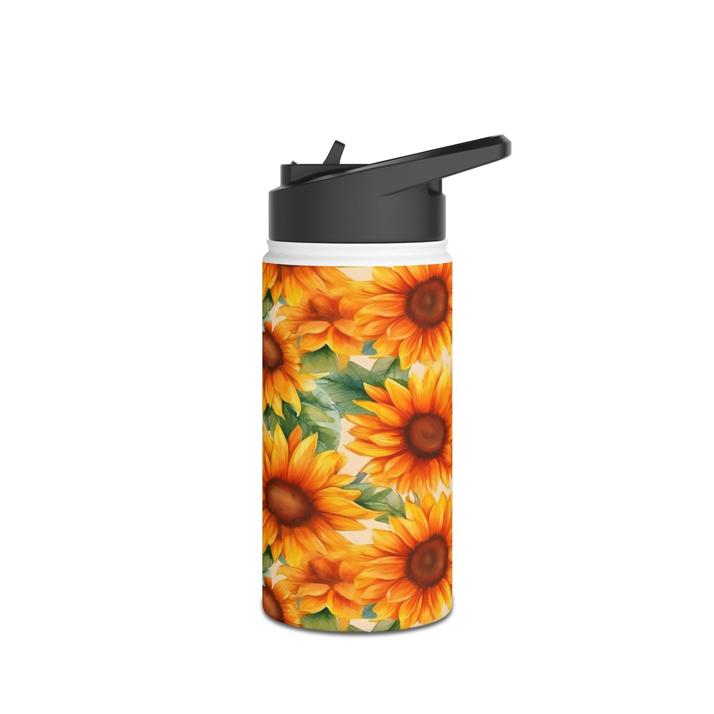 Sunflower Stainless Steel Water Bottle - 3 sizes - Flower Lover Water Bottle - Retro Water Bottle - Best Wife Gift - Best Mom Gift