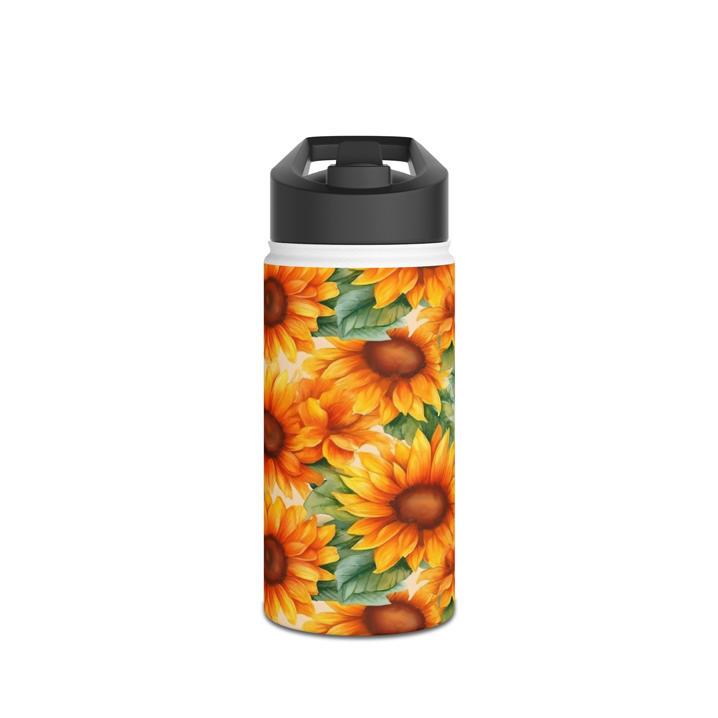 Sunflower Stainless Steel Water Bottle - 3 sizes - Flower Lover Water Bottle - Retro Water Bottle - Best Wife Gift - Best Mom Gift