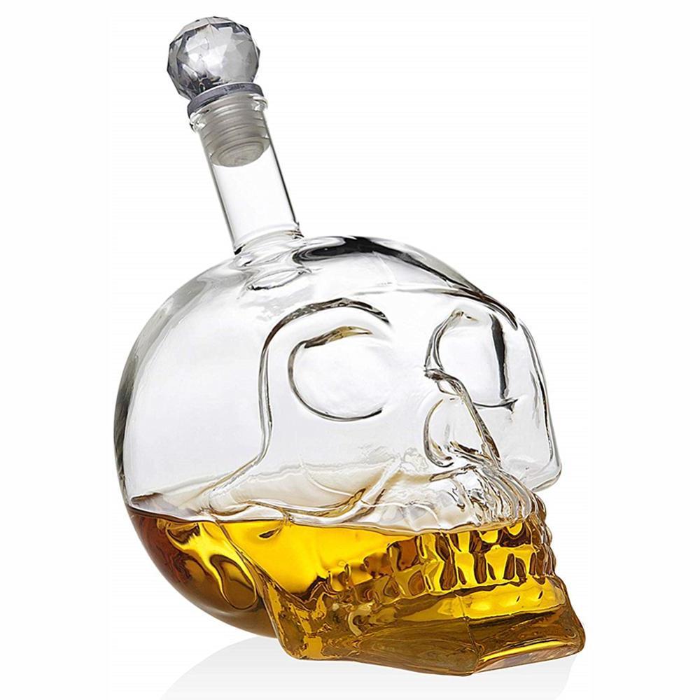 Creative Skull Glass Whisky Vodka Wine Crystal Bottle Spiri