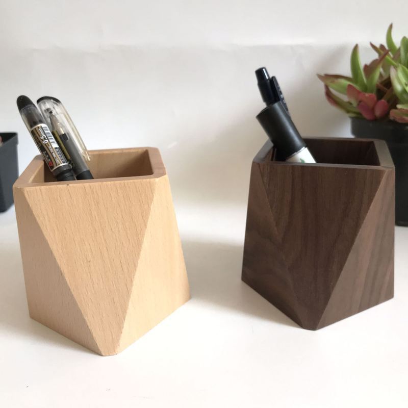 Wooden Pen Holder, Desk Top, Desk Storage Box, Stationery