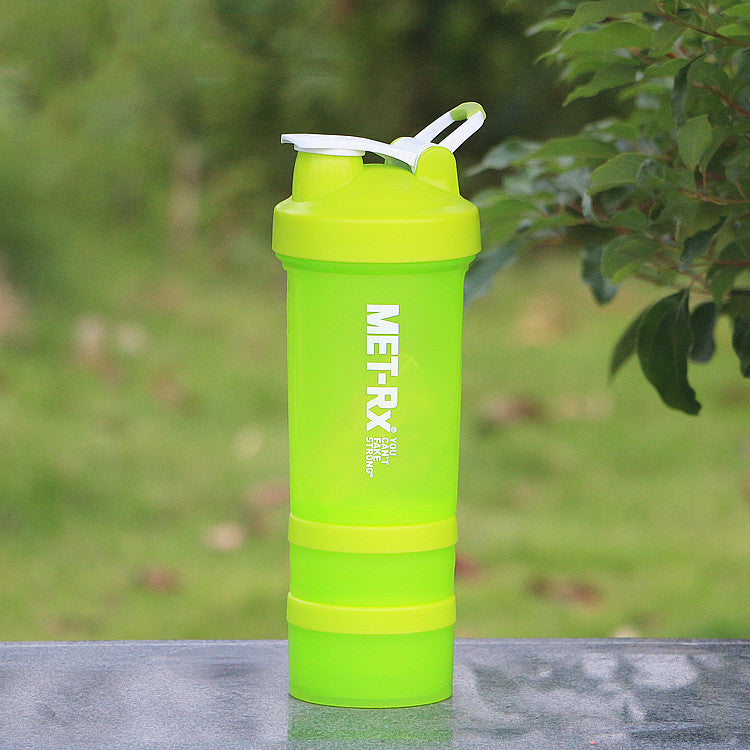 Wholesale Custom Eco-Friendly 17oz BPA Free Plastic 3 Layers Fitness Protein Shaker