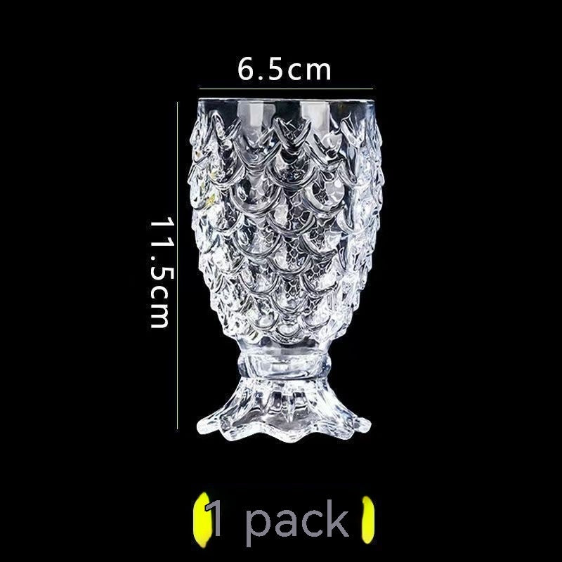 Mermaid Scale Pattern Household High Legged Glass Cup