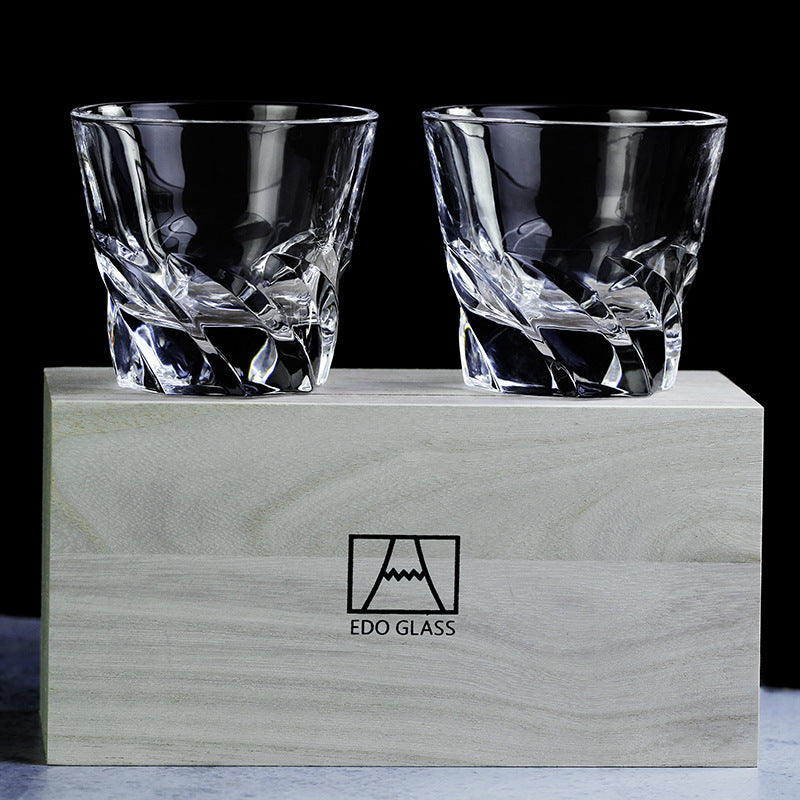 Wine Pair Cup Set Couples Original Wooden Box Gift