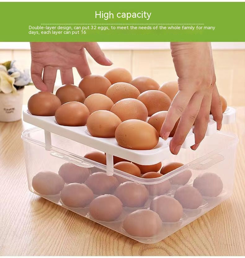 Portable Double Layer Plastic Egg Box