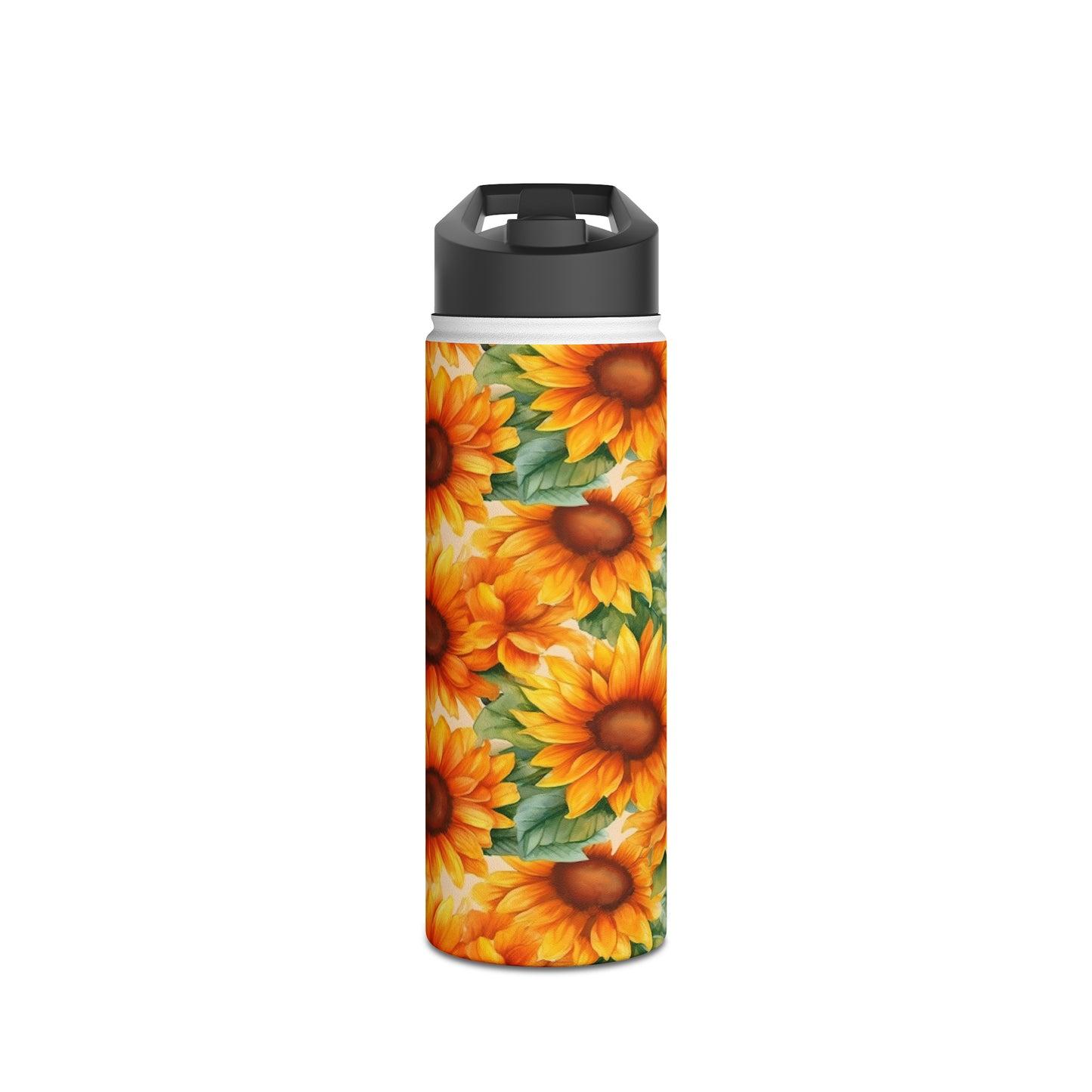 Sunflower Stainless Steel Water Bottle - 3 sizes - Flower Lover Water Bottle - Retro Water Bottle - Best Wife Gift - Best Mom Gift