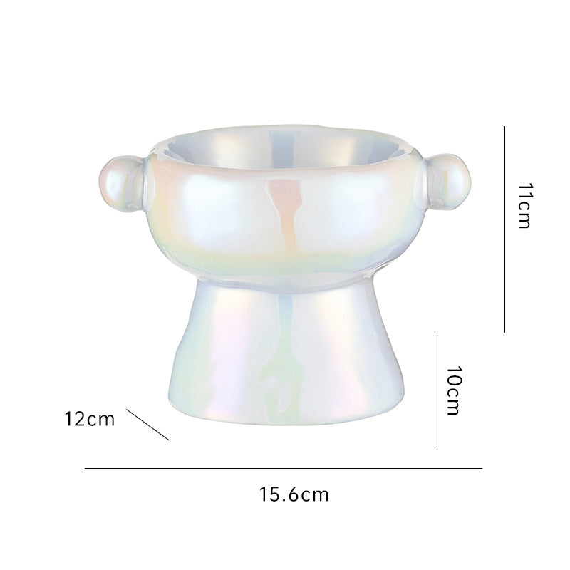 Ceramic Protection Cervical Vertebra Cat Food Basin Anti-tumble