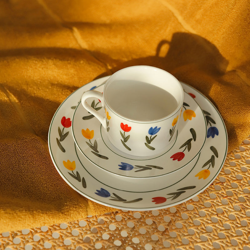 Ceramic Coffee Cup And Plate Are Retro And Lovely