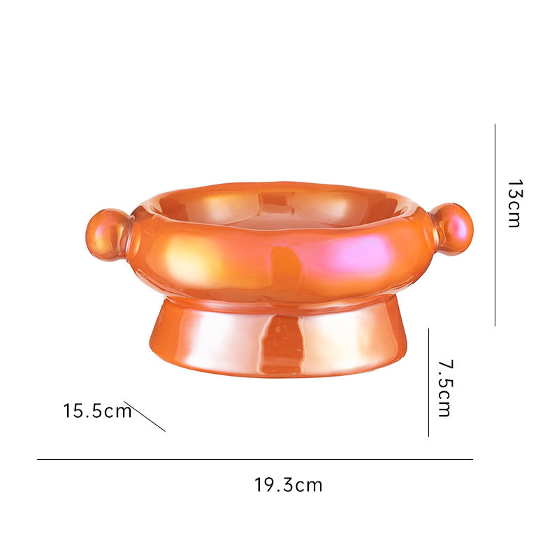 Ceramic Protection Cervical Vertebra Cat Food Basin Anti-tumble