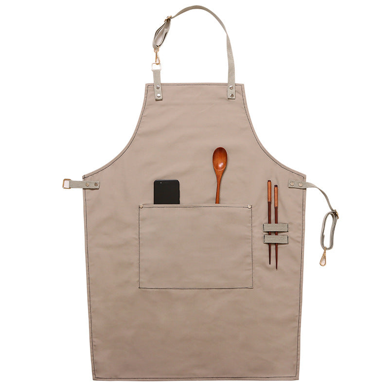 Home Kitchen Cooking Baking Drawing Men's And Women's Canvas Apron
