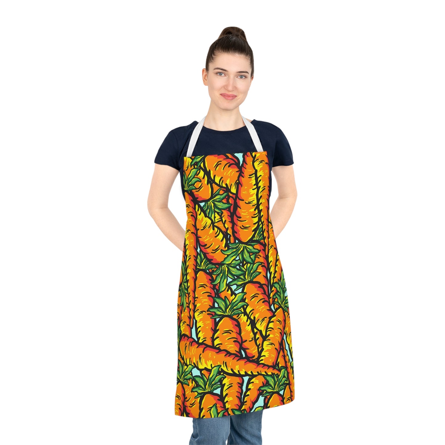 Carrot Pattern Apron - Carrot Seamless Pattern - Favorite Cook Gift - Best Wife Gift - Chef Gift - Kitchen Accessories - Unique Apron