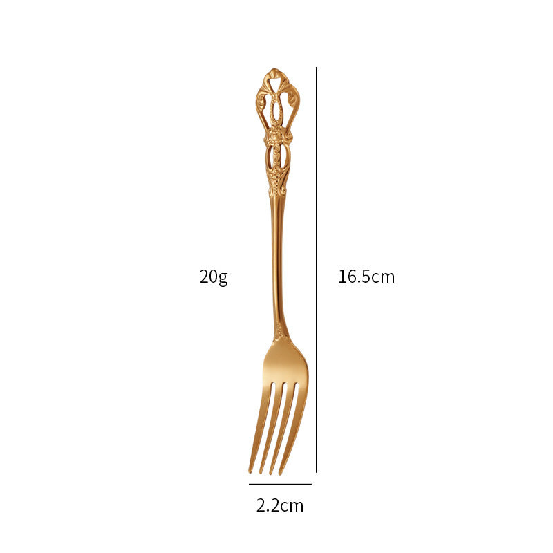 Stainless Steel Cutlery Spoon West Dinnerware Set Gold Plated