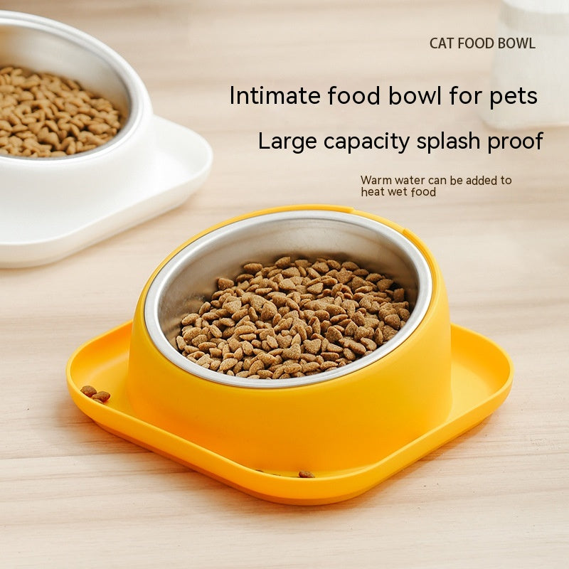 Cat Bowl Oblique Dog Food Anti-tumble