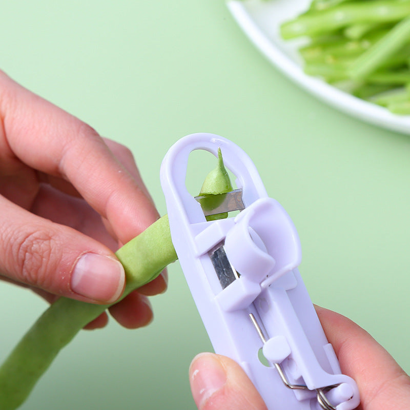 Green Bean Slicer Cutter Cut Fruit Vegetable Stringer Peeler Remover For Easy Kitchen Gadgets Cozinha Kitchen Accessories