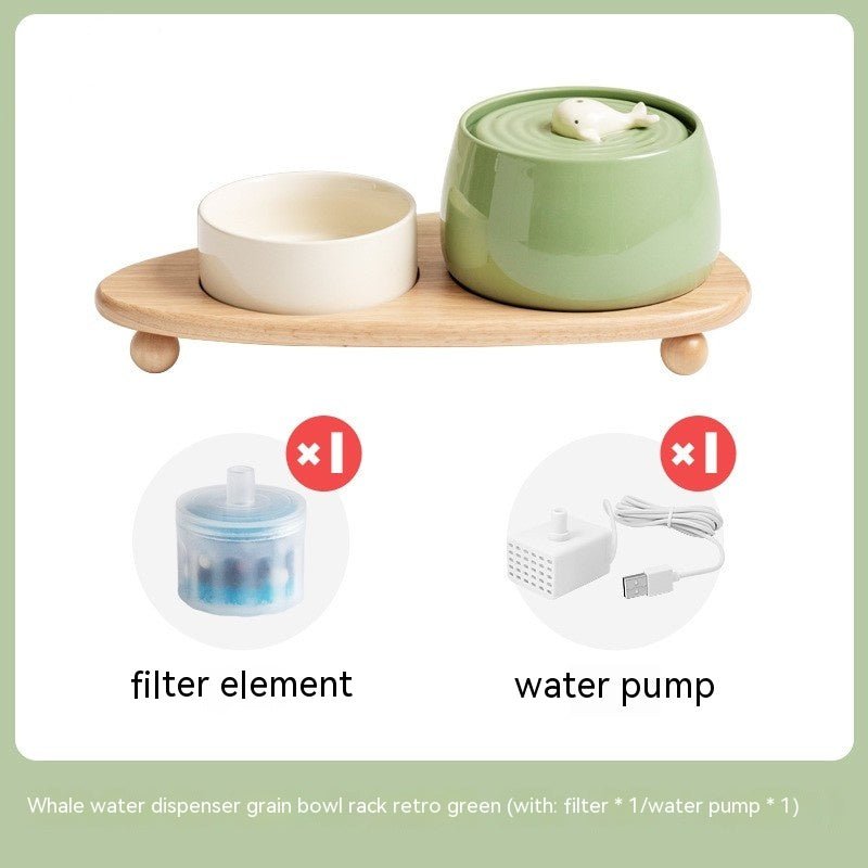 Cat Ceramic Automatic Circulating Filter Water Dispenser Drinking Water Apparatus