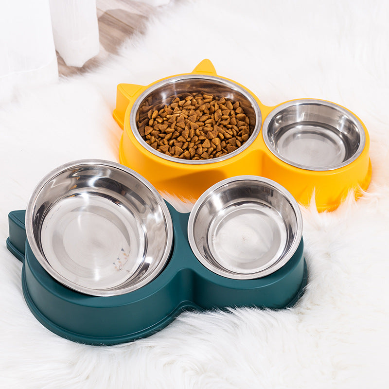 Dogs And Cats Anti-tumble Double Bowl Automatic Drinking Pet Supplies