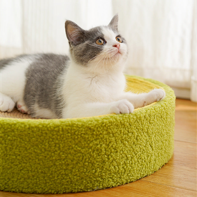 Avocado Cat Scratching Basin Grinding Scratching Rest Playing A Basin Three-purpose