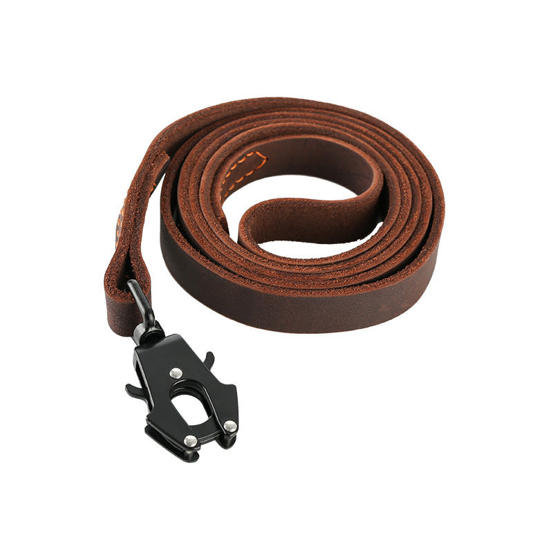 Fast Release Buckle Cowhide Dog Hand Holding Rope