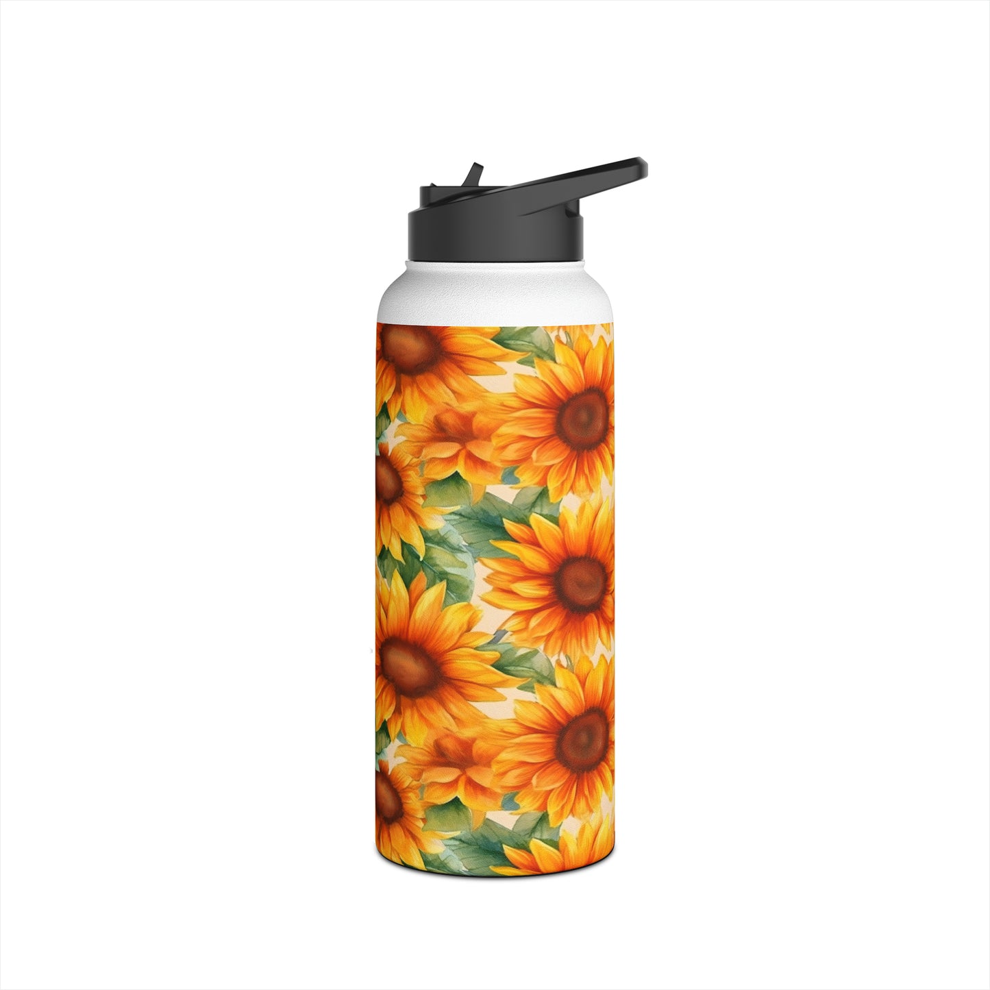 Sunflower Stainless Steel Water Bottle - 3 sizes - Flower Lover Water Bottle - Retro Water Bottle - Best Wife Gift - Best Mom Gift