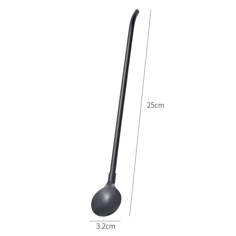 304 Food Grade Stainless Steel Tableware Straw Spoon