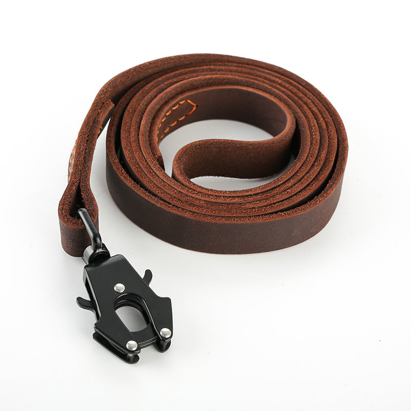 Fast Release Buckle Cowhide Dog Hand Holding Rope