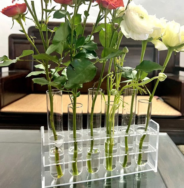 Test Tube Clear Glass Vase For Plant Bottle Flower Pot Hydroponic Container Decor Wedding Party Floral Hinged Flower Vases Home Decor