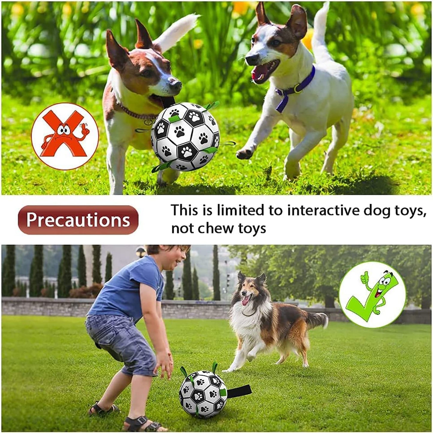 Interactive Dog Football Toy Soccer Ball Inflated Training Toy For Dogs Outdoor Border Collie Balls For Large Dogs Pet Supplies