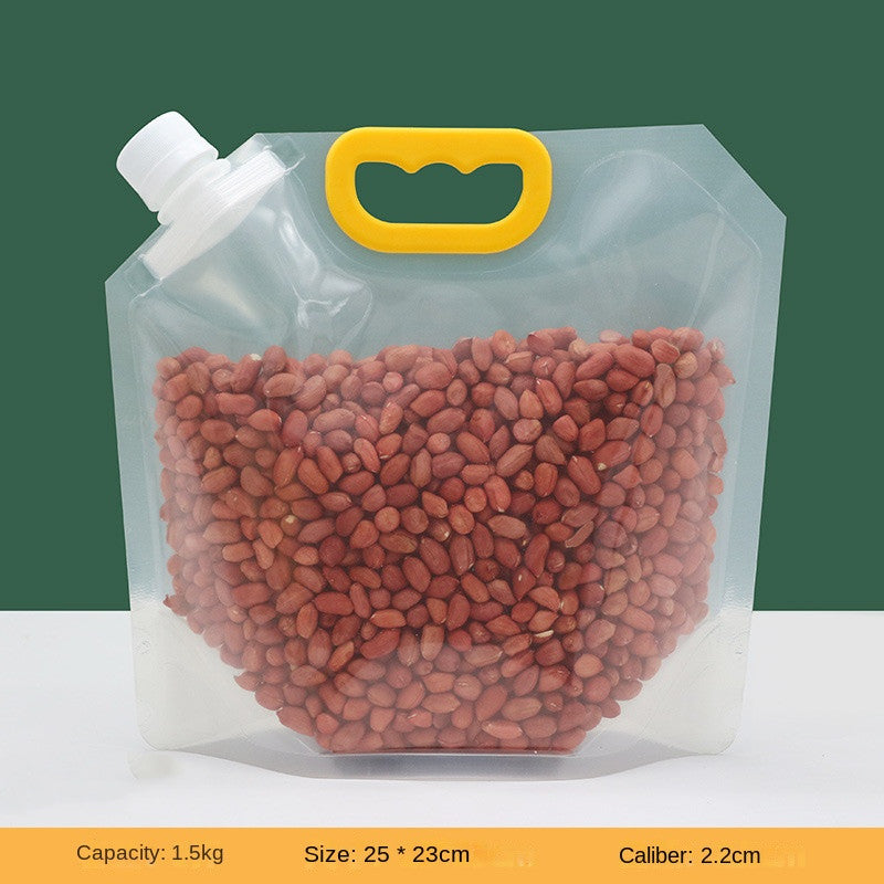 Kitchen Storage Bag Grain Moisture-proof Sealed Bag Insect-proof Transparent Portable Food-grade Transparent Storage Bag