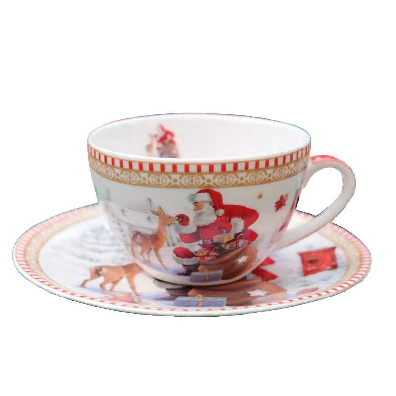 Holiday Teacup Christmas Festival Coffee Set