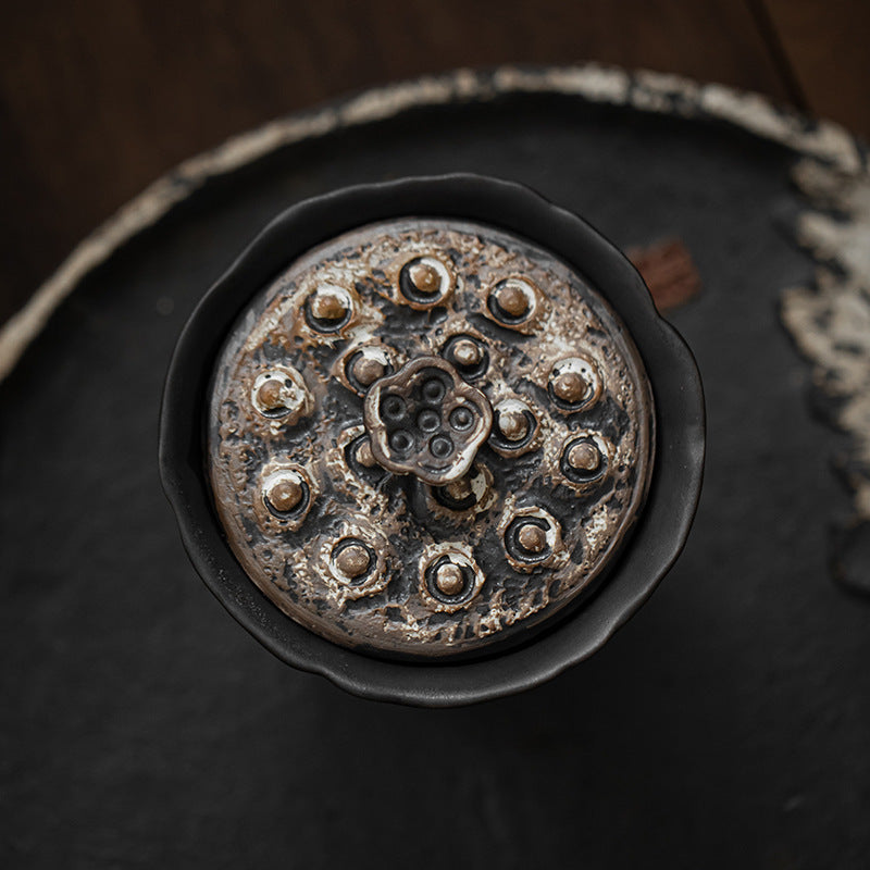 Stoneware Hand-embossed Large Tea Bowl