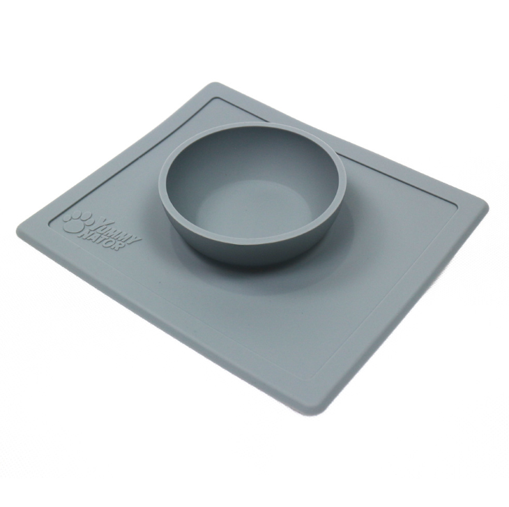 Silicone pet supplies strong suction anti-splash anti-sprinkler silicone pet bowl pet plate