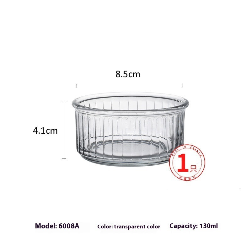 Tempered Glass Baby Solid Food Bowl Dessert Cake Baking Bowl