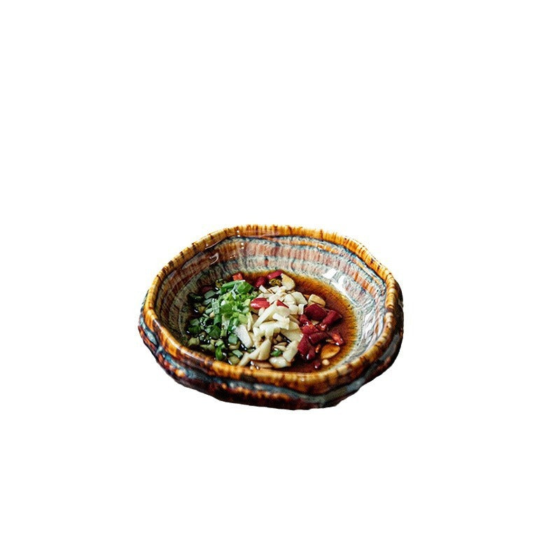 High Foot Ceramic Dessert Snack Dish Seasoning Dish