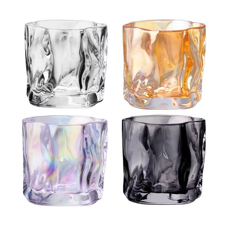 Light Luxury Whiskey Twisted Glass Style Drinking Cup Good-looking Color Glass Nordic Style Beer Steins