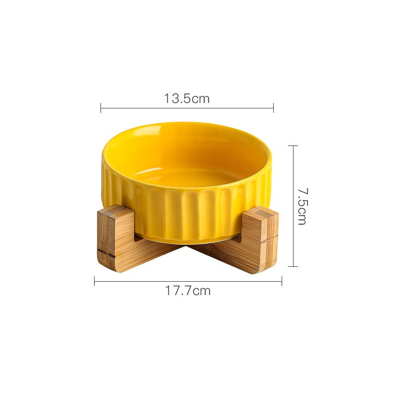 Ceramic Anti Overturning And Exquisite Protection Of Cervical Vertebrae Pet Bowl