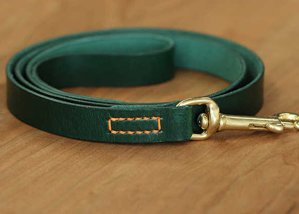 Leather Red Blue Green Pet Traction Strap