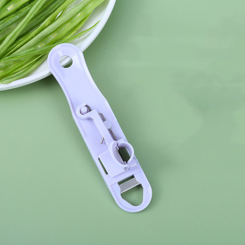 Green Bean Slicer Cutter Cut Fruit Vegetable Stringer Peeler Remover For Easy Kitchen Gadgets Cozinha Kitchen Accessories