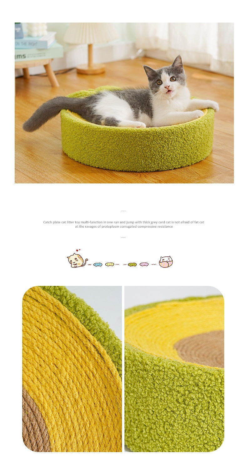 Avocado Cat Scratching Basin Grinding Scratching Rest Playing A Basin Three-purpose