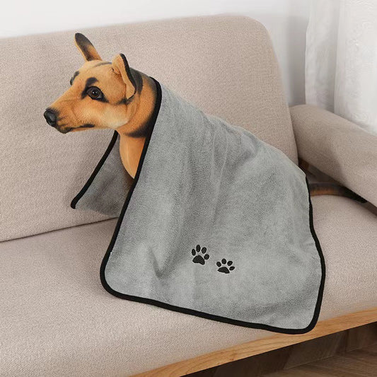 Solid Color Printed Microfiber Pet Towel